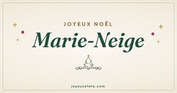 Image « Joyeux Noël Marie-Neige » au format large