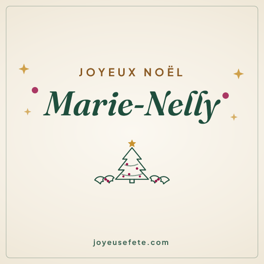 Image carrée « Joyeux Noël Marie-Nelly » pour WhatsApp