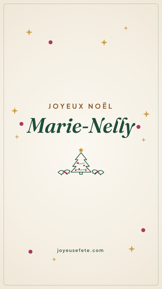Image « Joyeux Noël Marie-Nelly » au format story