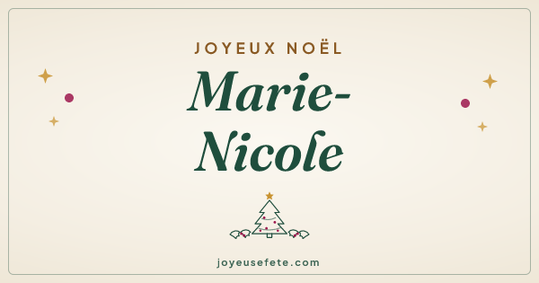 Image « Joyeux Noël Marie-Nicole » au format large