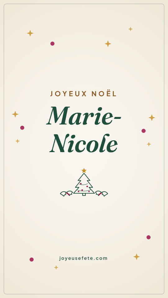 Image « Joyeux Noël Marie-Nicole » au format story