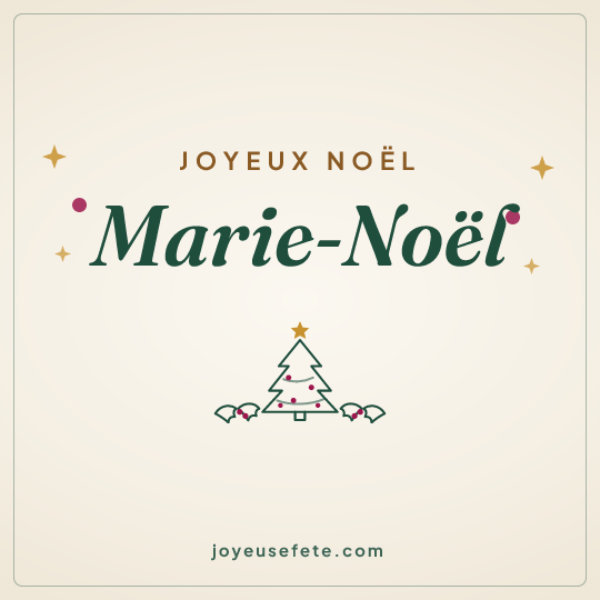 Image carrée « Joyeux Noël Marie-Noël » pour WhatsApp