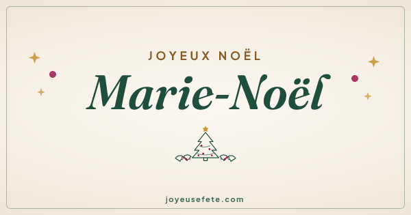 Image « Joyeux Noël Marie-Noël » au format large