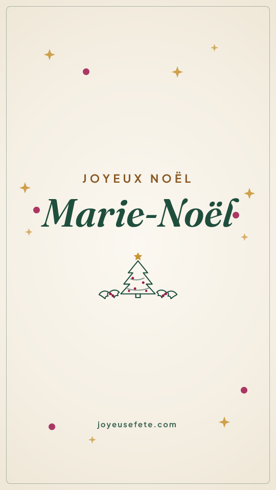 Image « Joyeux Noël Marie-Noël » au format story