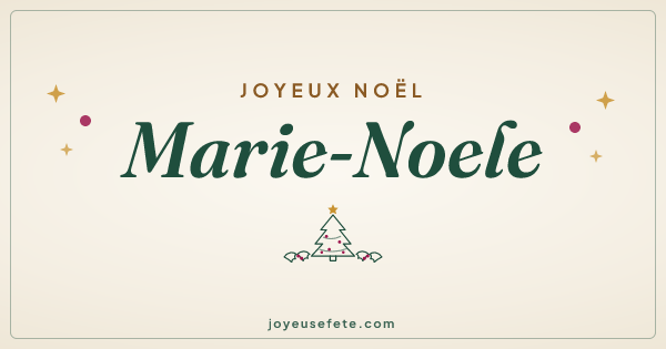 Image « Joyeux Noël Marie-Noele » au format large
