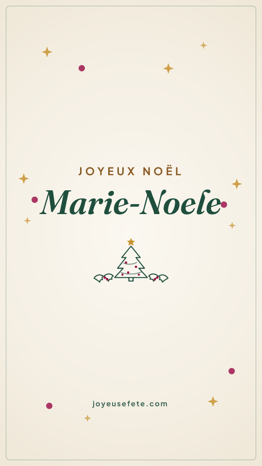 Image « Joyeux Noël Marie-Noele » au format story