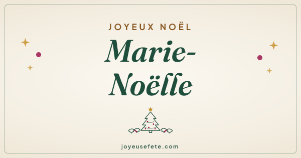 Image « Joyeux Noël Marie-Noëlle » au format large