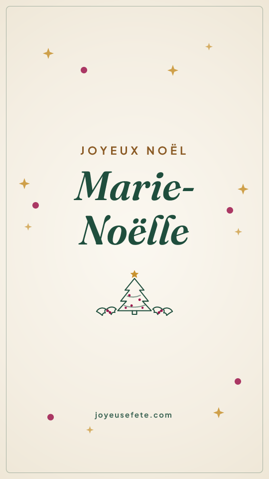 Image « Joyeux Noël Marie-Noëlle » au format story