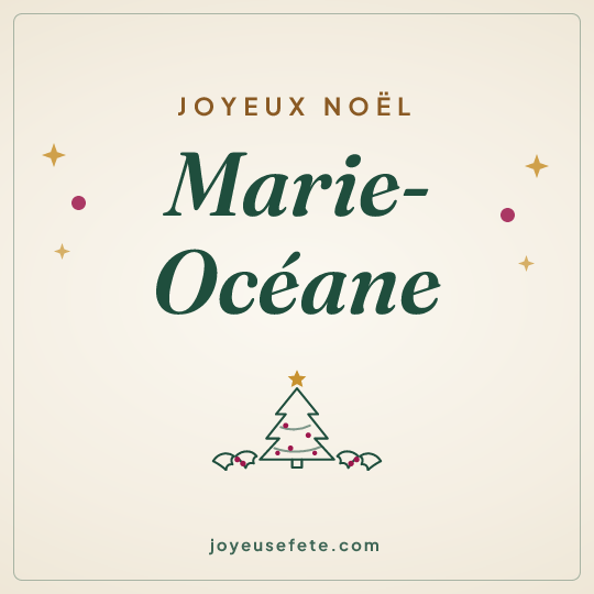Image carrée « Joyeux Noël Marie-Océane » pour WhatsApp