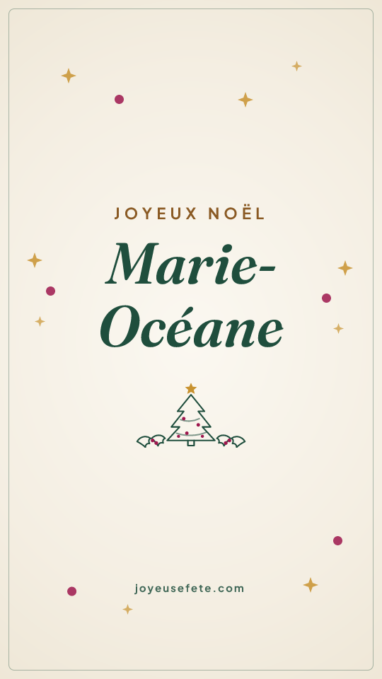 Image « Joyeux Noël Marie-Océane » au format story