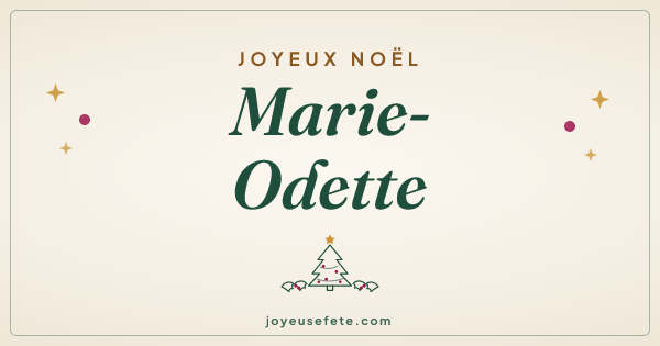 Image « Joyeux Noël Marie-Odette » au format large