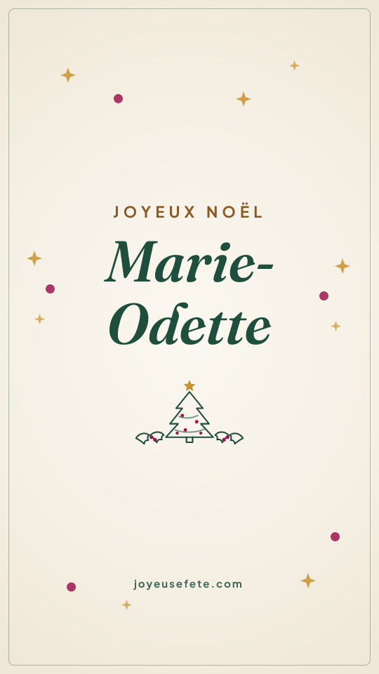 Image « Joyeux Noël Marie-Odette » au format story