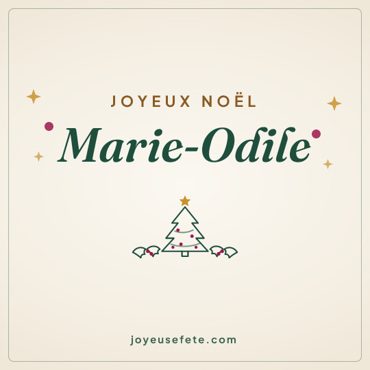 Image carrée « Joyeux Noël Marie-Odile » pour WhatsApp