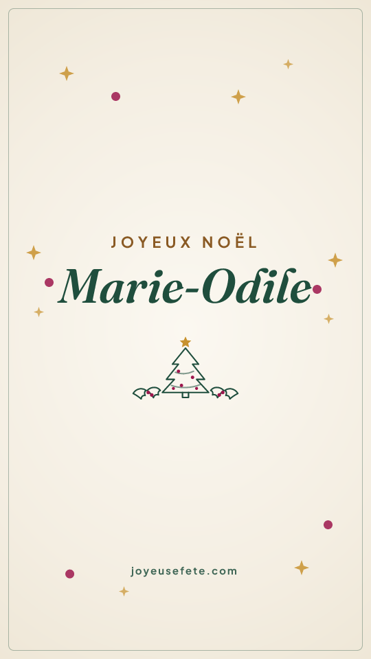 Image « Joyeux Noël Marie-Odile » au format story