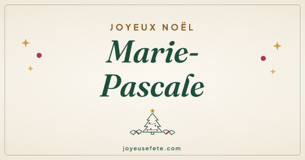 Image « Joyeux Noël Marie-Pascale » au format large