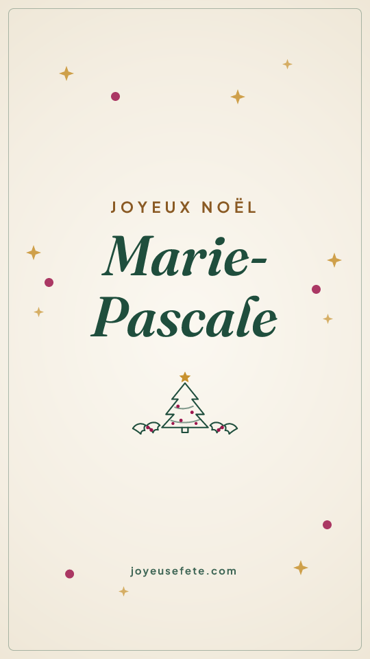 Image « Joyeux Noël Marie-Pascale » au format story