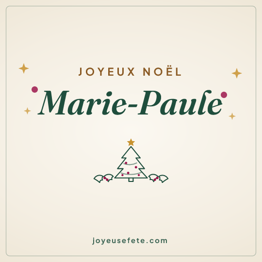 Image carrée « Joyeux Noël Marie-Paule » pour WhatsApp