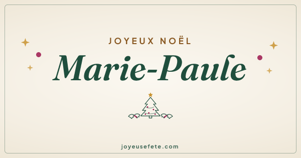 Image « Joyeux Noël Marie-Paule » au format large