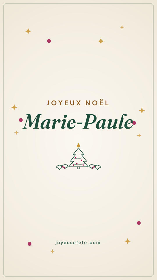 Image « Joyeux Noël Marie-Paule » au format story