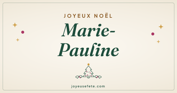 Image « Joyeux Noël Marie-Pauline » au format large