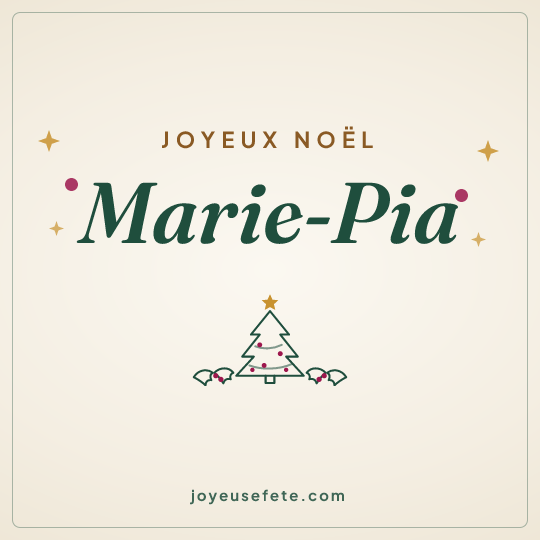 Image carrée « Joyeux Noël Marie-Pia » pour WhatsApp