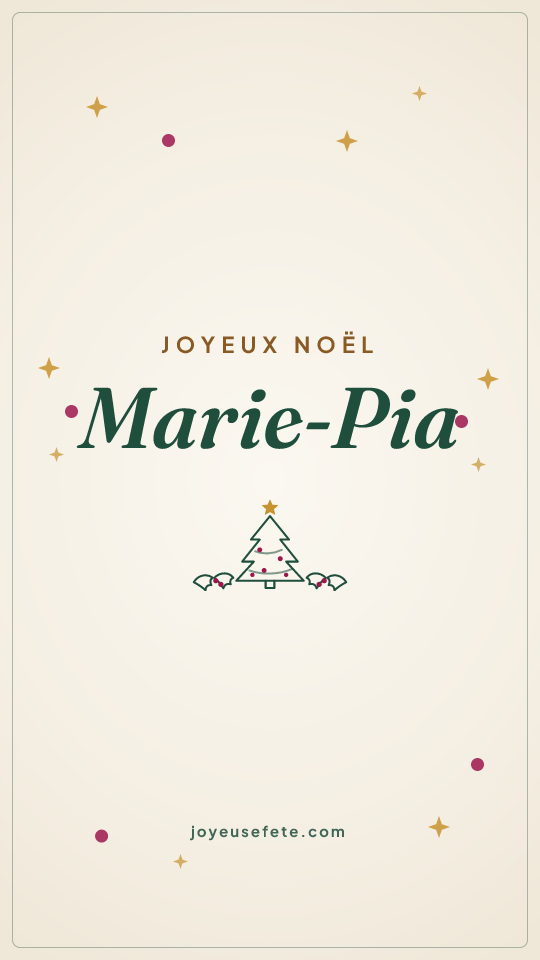 Image « Joyeux Noël Marie-Pia » au format story