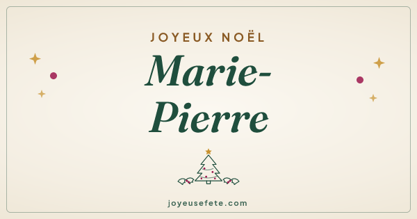 Image « Joyeux Noël Marie-Pierre » au format large