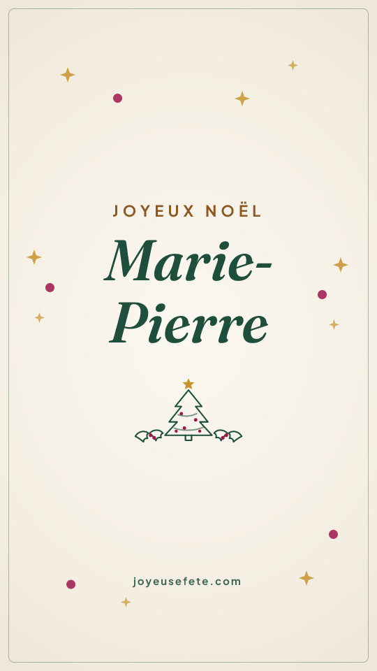 Image « Joyeux Noël Marie-Pierre » au format story