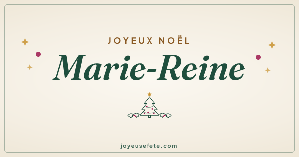 Image « Joyeux Noël Marie-Reine » au format large