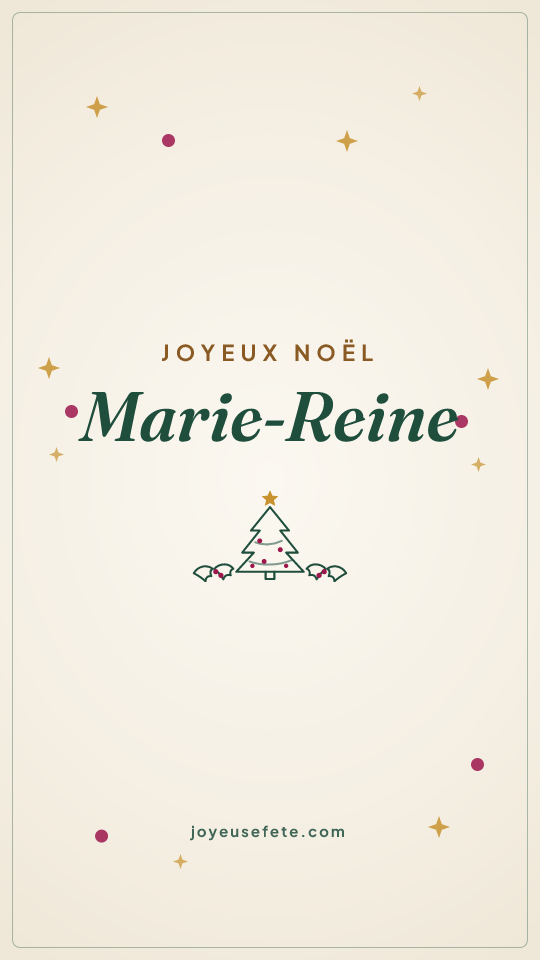 Image « Joyeux Noël Marie-Reine » au format story