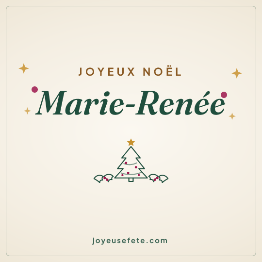 Image carrée « Joyeux Noël Marie-Renée » pour WhatsApp