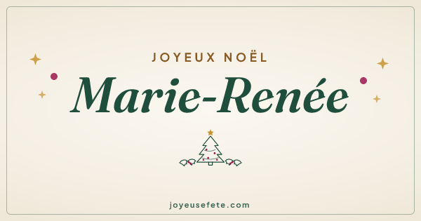 Image « Joyeux Noël Marie-Renée » au format large