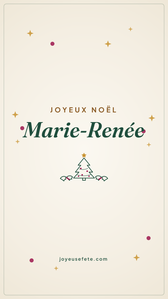 Image « Joyeux Noël Marie-Renée » au format story