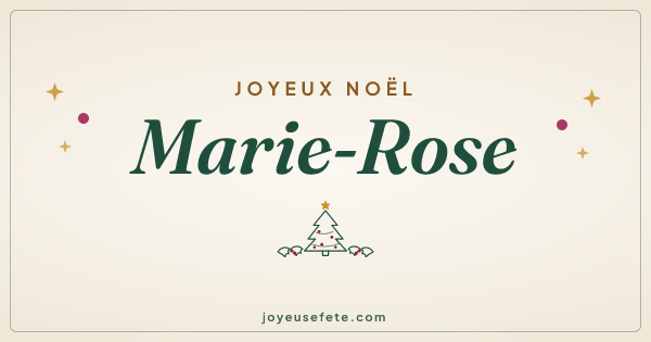 Image « Joyeux Noël Marie-Rose » au format large