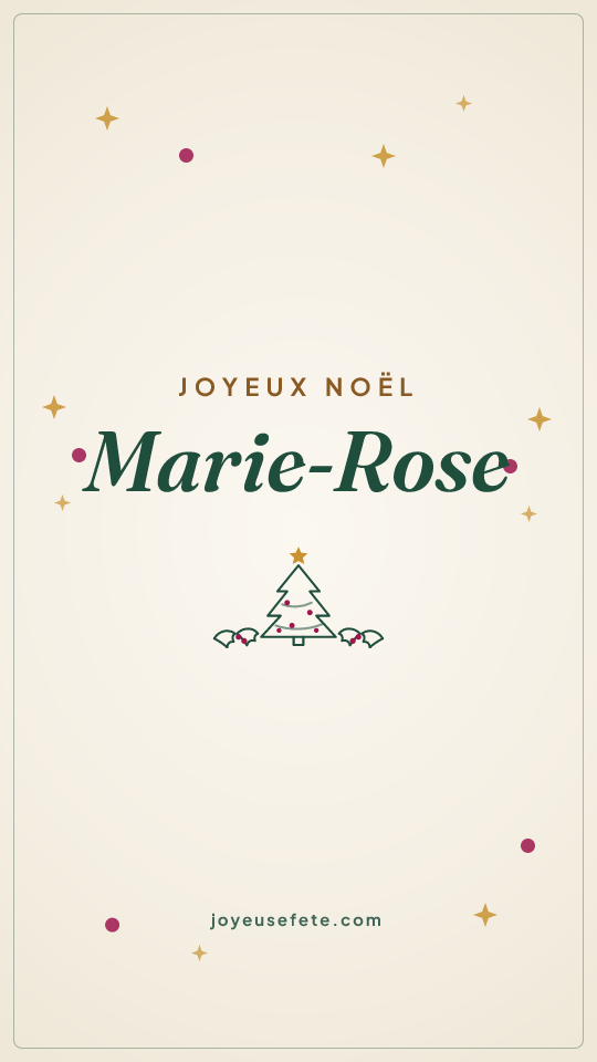 Image « Joyeux Noël Marie-Rose » au format story