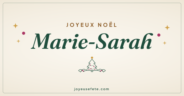 Image « Joyeux Noël Marie-Sarah » au format large