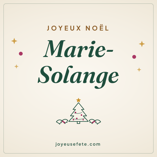 Image carrée « Joyeux Noël Marie-Solange » pour WhatsApp