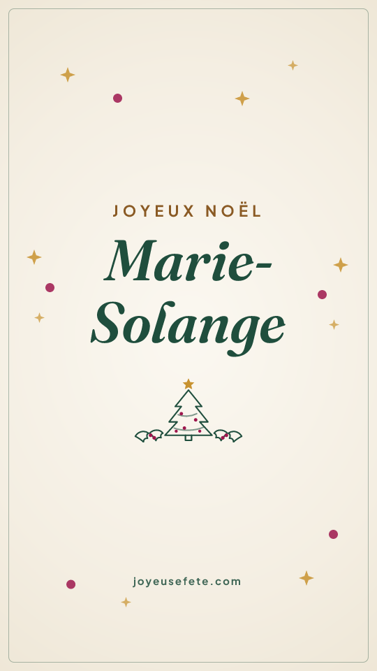Image « Joyeux Noël Marie-Solange » au format story