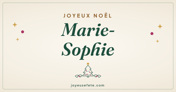 Image « Joyeux Noël Marie-Sophie » au format large