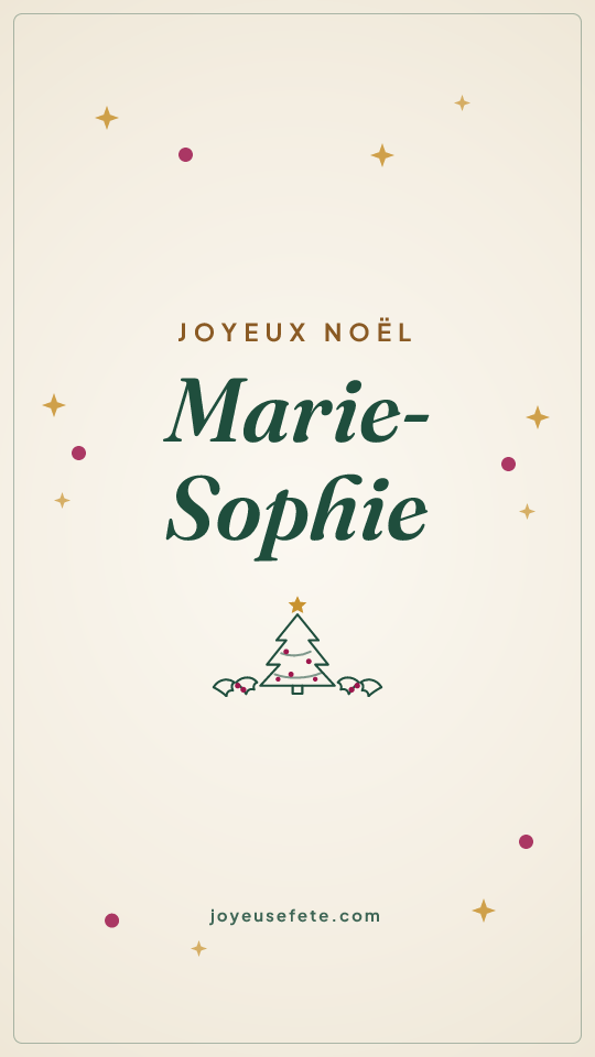 Image « Joyeux Noël Marie-Sophie » au format story