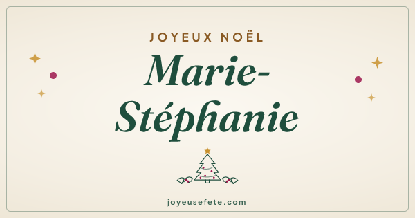 Image « Joyeux Noël Marie-Stéphanie » au format large