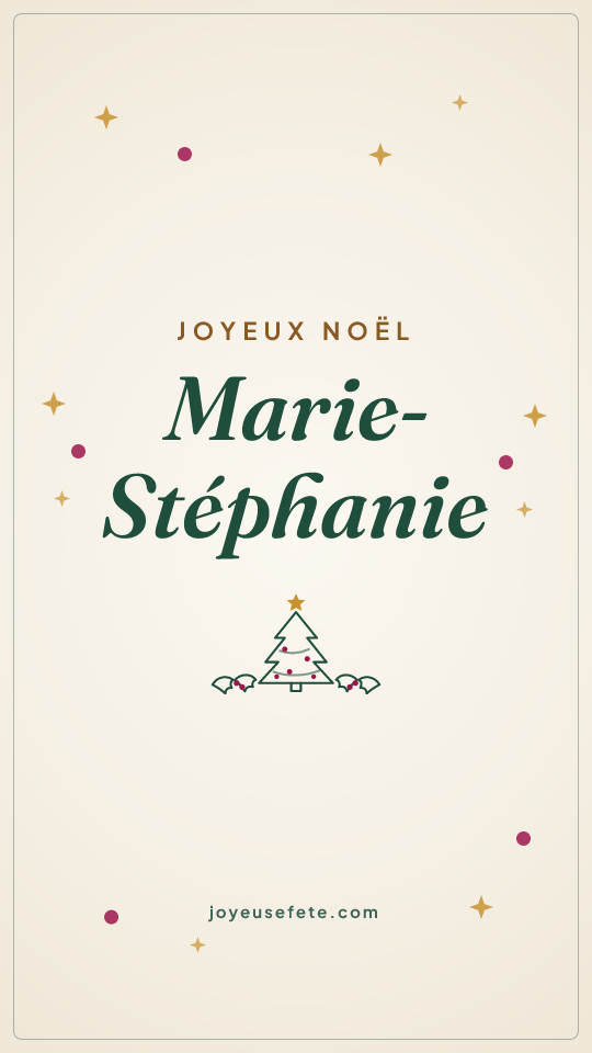 Image « Joyeux Noël Marie-Stéphanie » au format story