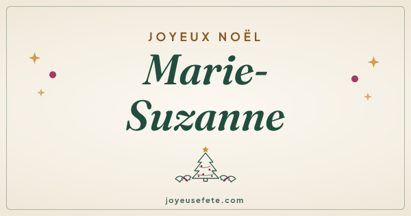 Image « Joyeux Noël Marie-Suzanne » au format large