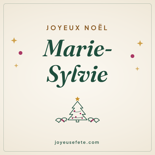 Image carrée « Joyeux Noël Marie-Sylvie » pour WhatsApp