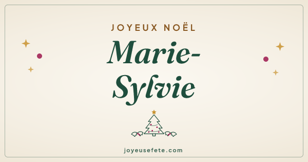 Image « Joyeux Noël Marie-Sylvie » au format large
