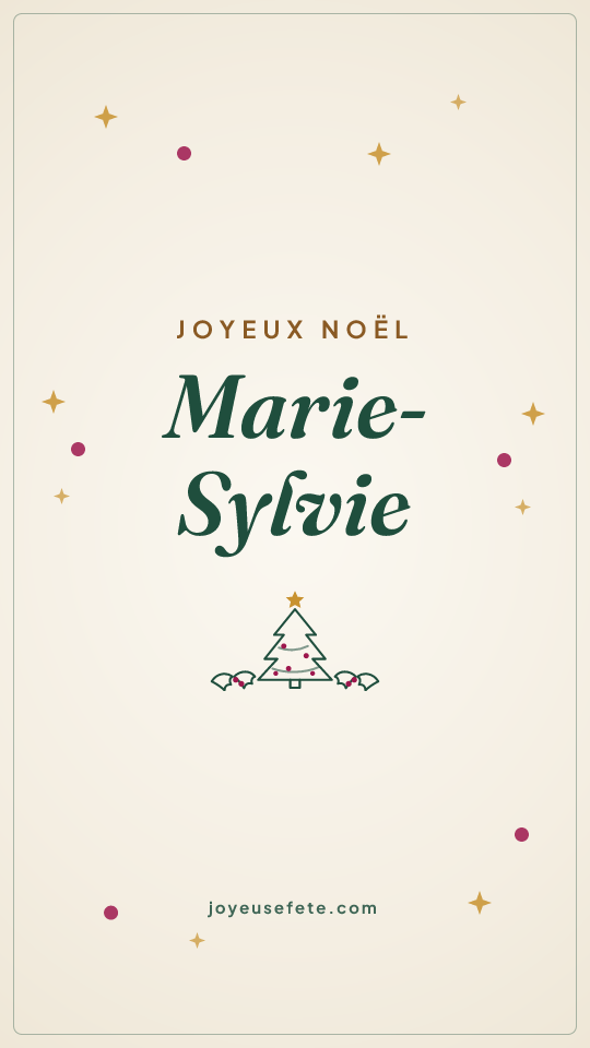 Image « Joyeux Noël Marie-Sylvie » au format story
