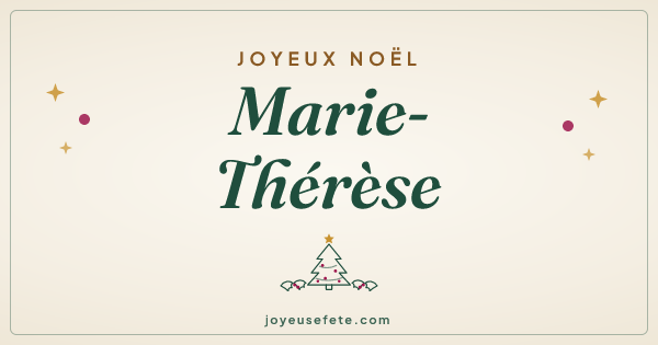 Image « Joyeux Noël Marie-Thérèse » au format large
