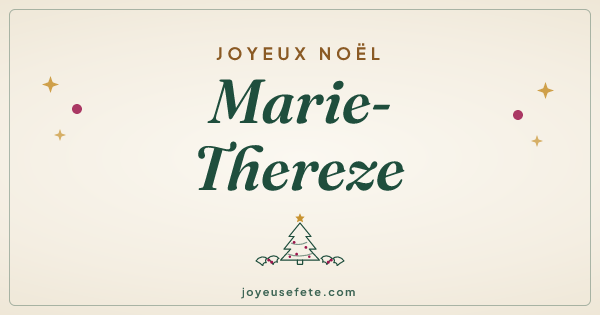 Image « Joyeux Noël Marie-Thereze » au format large