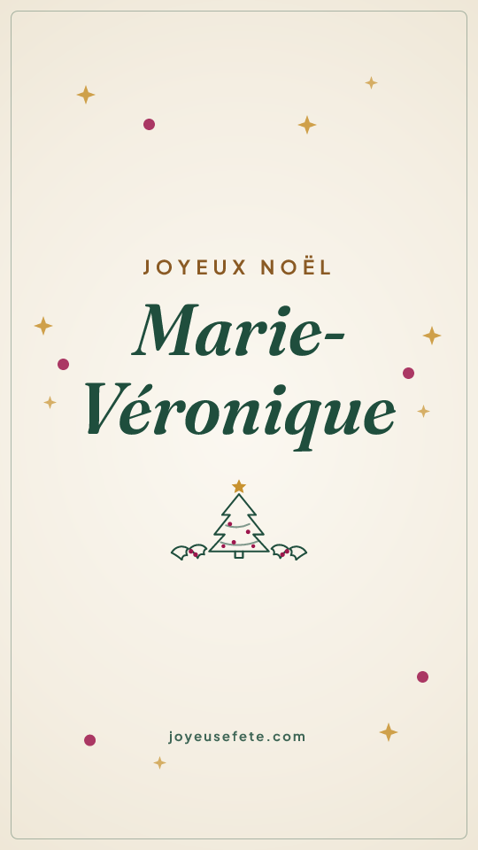 Image « Joyeux Noël Marie-Véronique » au format story