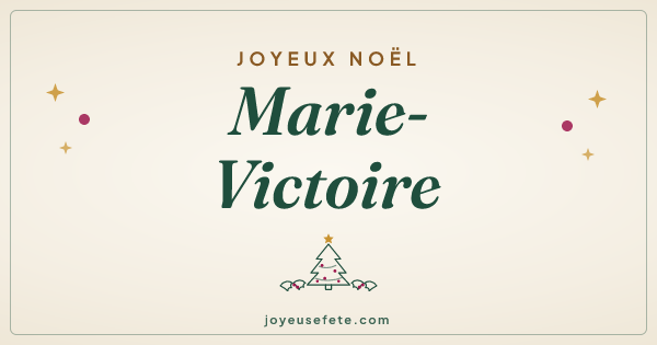 Image « Joyeux Noël Marie-Victoire » au format large